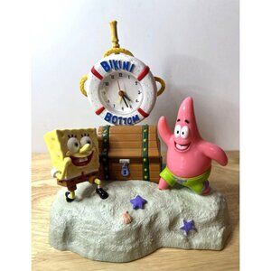 SpongeBob & Patrick Bikini Bottom Clock With Treasure Chest